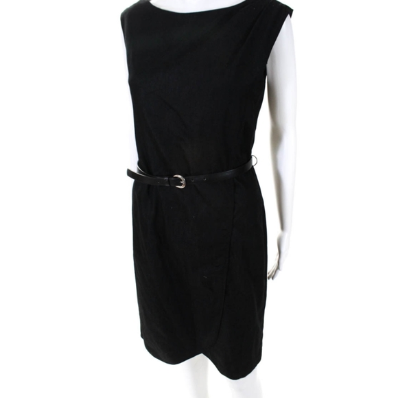 SAKS FIFTH AVENUE SLEEVELESS CREW BELTed dress - Picture 3 of 7